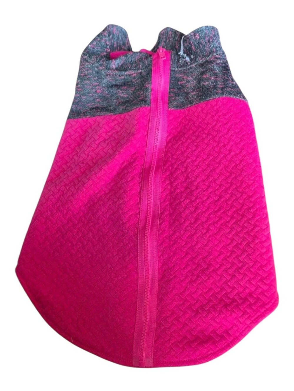 Bright Pink Textured Zipper Vest For Medium/Lg Dog
